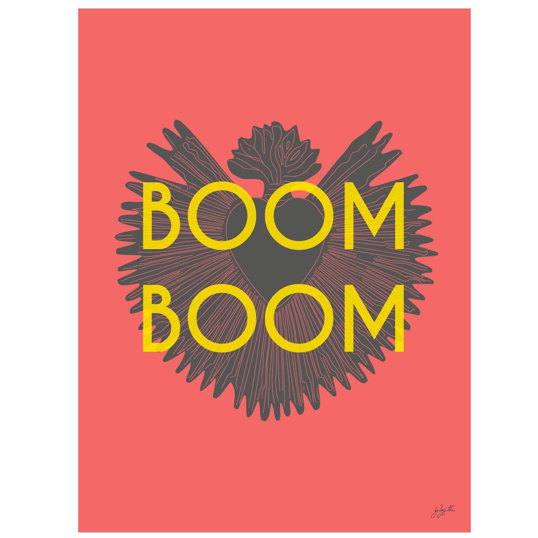 Boom Boom terracotta - bois brut