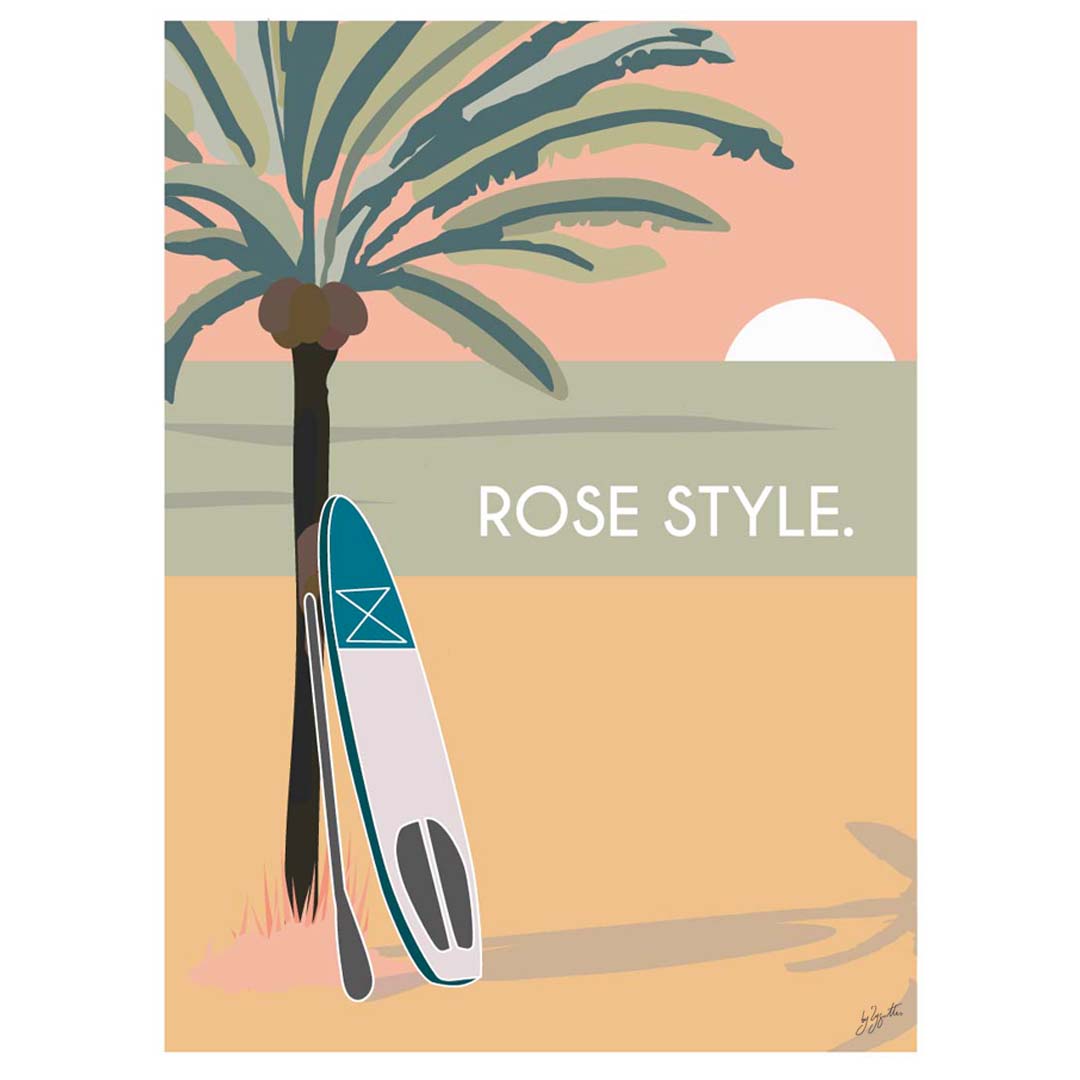 Paddle style. personnalisé - bois brut