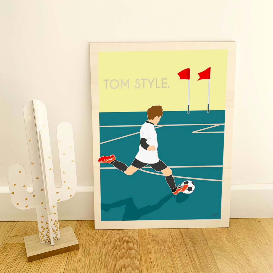 foot style. personnalisé - bois brut