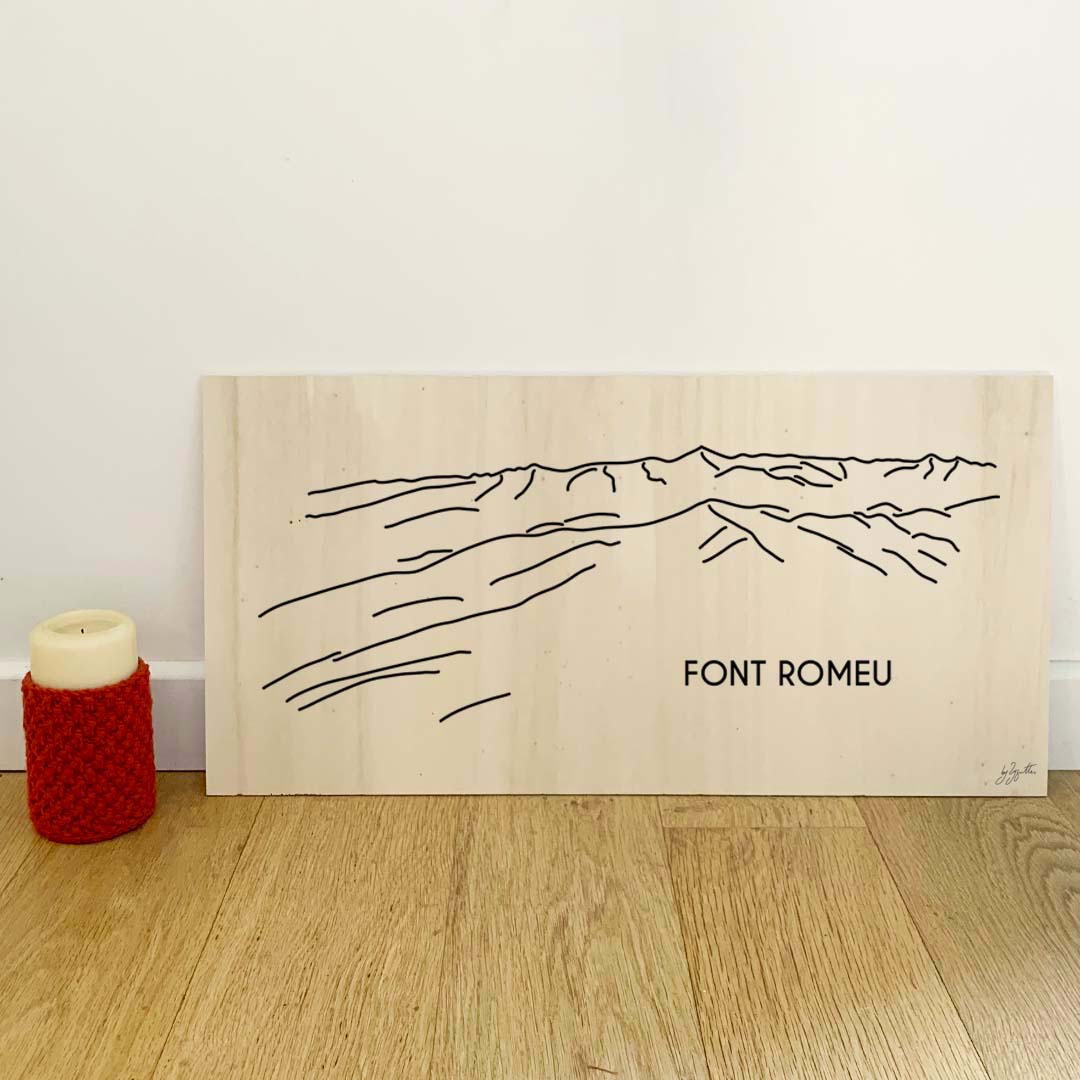 Affiche décorative Font-Romeu style vintage inspirée des paysages des Pyrénées.