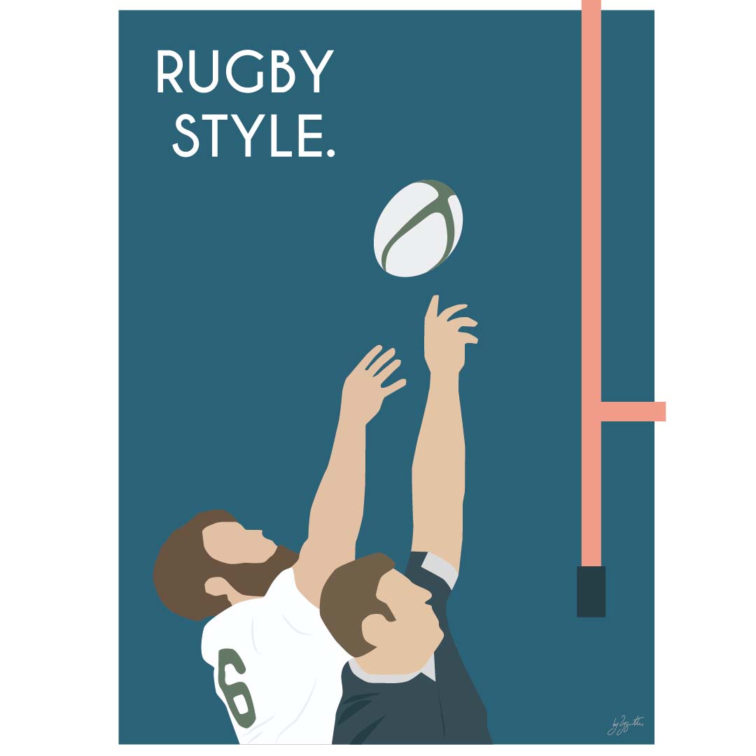 Rugby style. bois brut