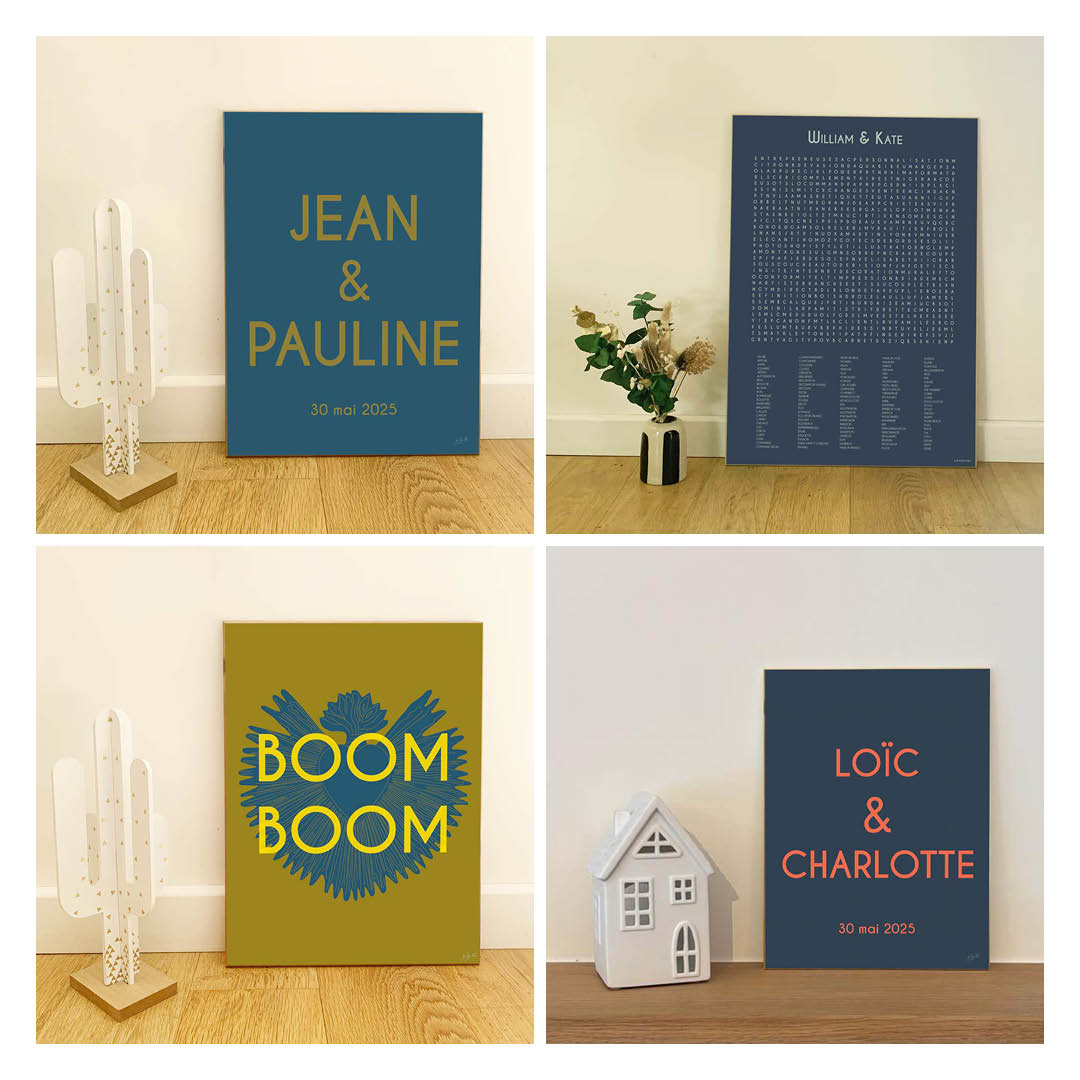 Cadeau Mariage Personnalisé & Unique | Affiche en Bois – Byzygottes