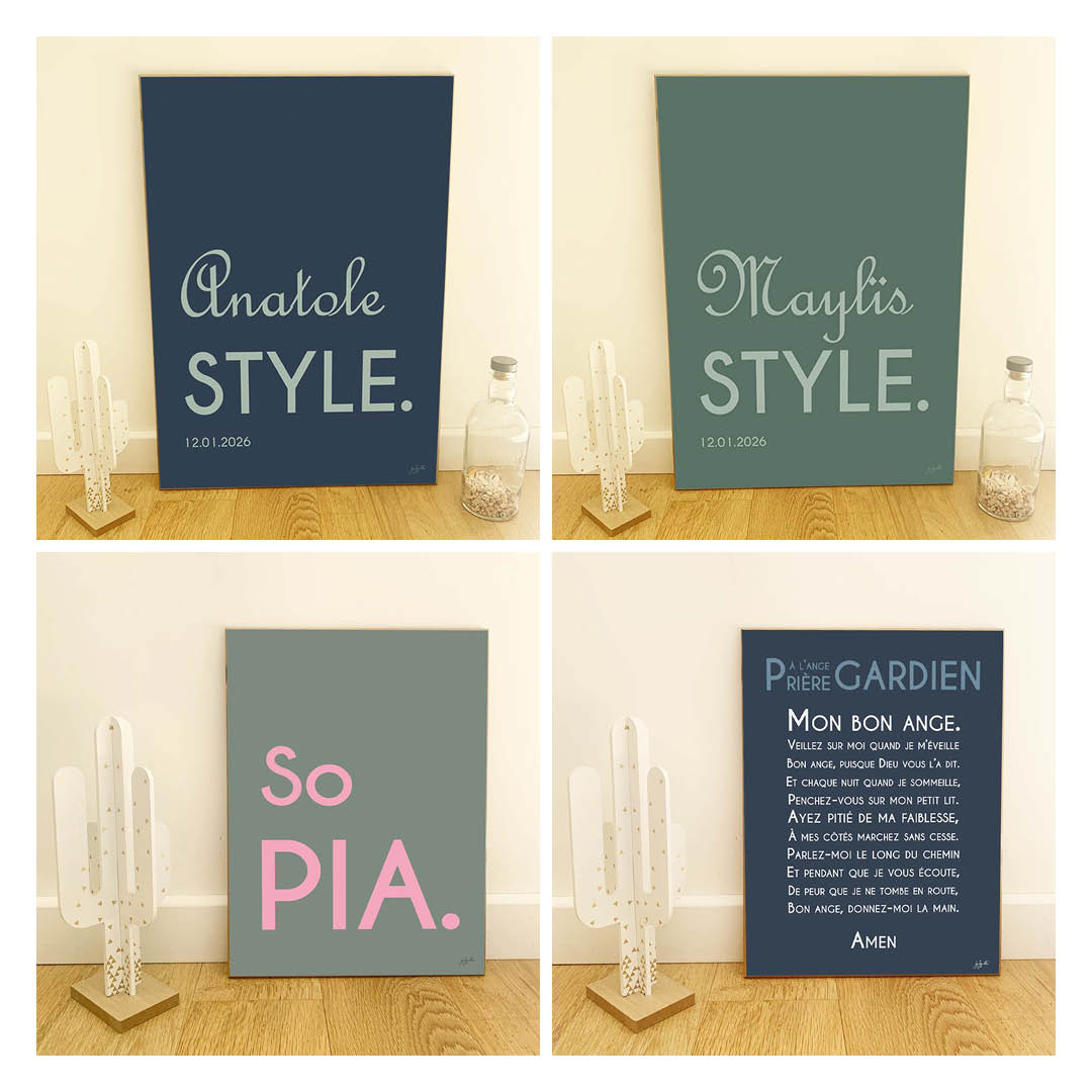 Cadeau Naissance Personnalisé | Affiche en Bois Bébé Unique – Byzygottes