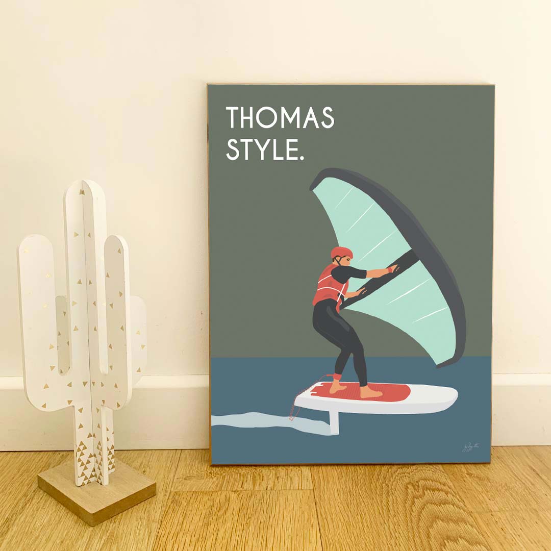 Wing foil Style. personnalisé - Laminé