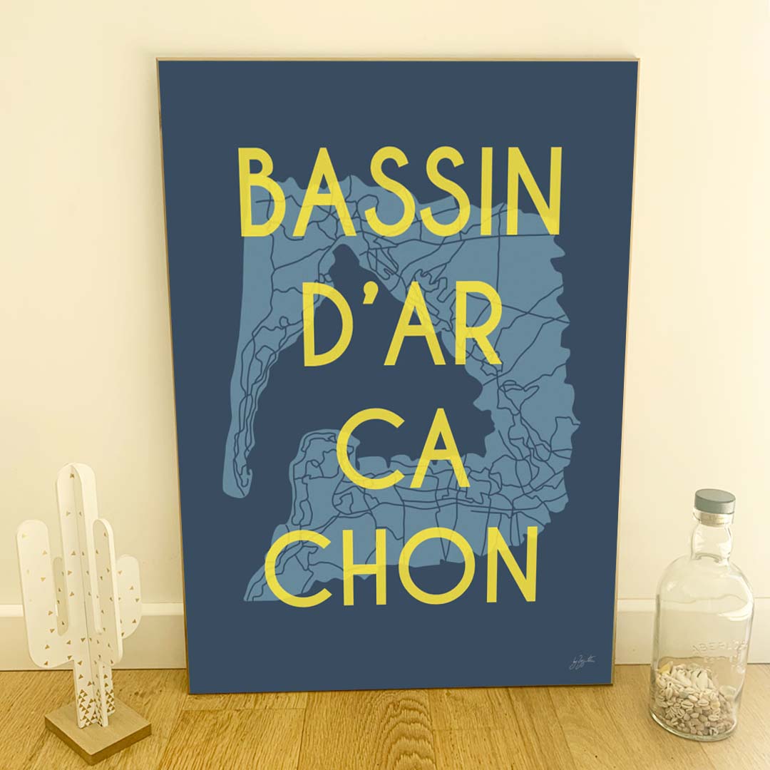 Affiche Bassin d’Arcachon – décoration murale inspirée des plages, du littoral atlantique et de l’art de vivre du bassin