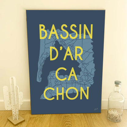 Affiche Bassin d’Arcachon – décoration murale inspirée des plages, du littoral atlantique et de l’art de vivre du bassin