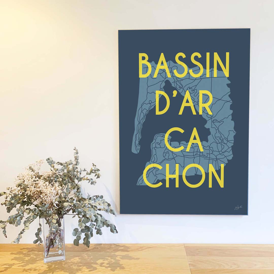 Affiche Bassin d’Arcachon – décoration murale inspirée des plages, du littoral atlantique et de l’art de vivre du bassin