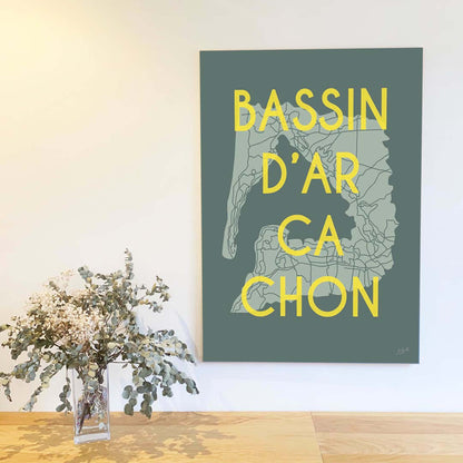 Affiche Bassin d’Arcachon – décoration murale inspirée des plages, du littoral atlantique et de l’art de vivre du bassin