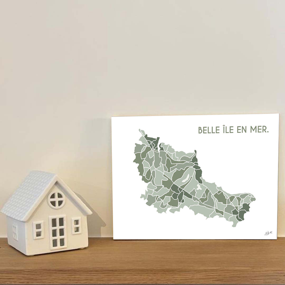 Affiche Belle-Île Bretagne – décoration murale inspirée des paysages marins et de l’océan Atlantique.