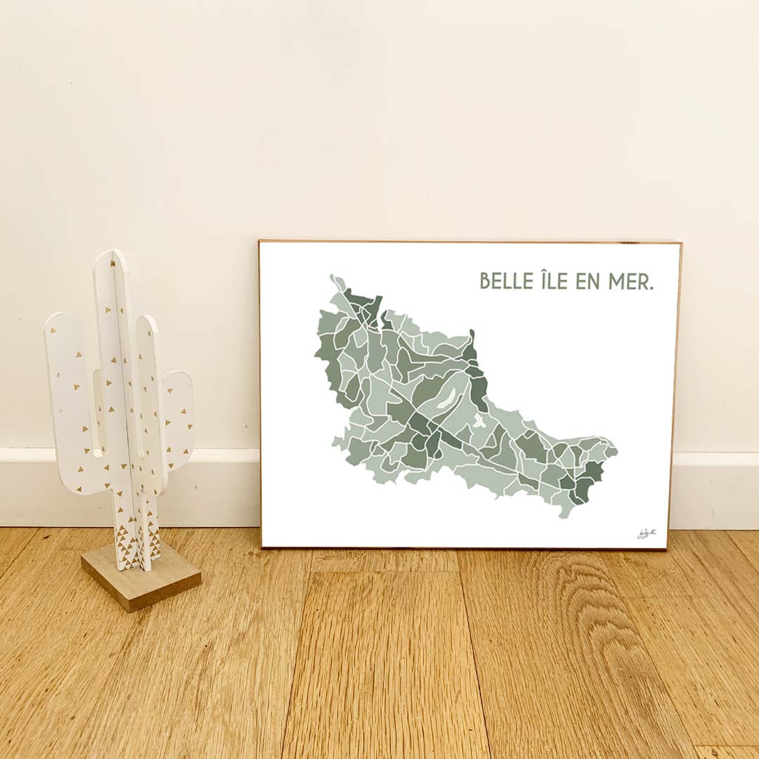 Affiche Belle-Île Bretagne – décoration murale inspirée des paysages marins et de l’océan Atlantique.