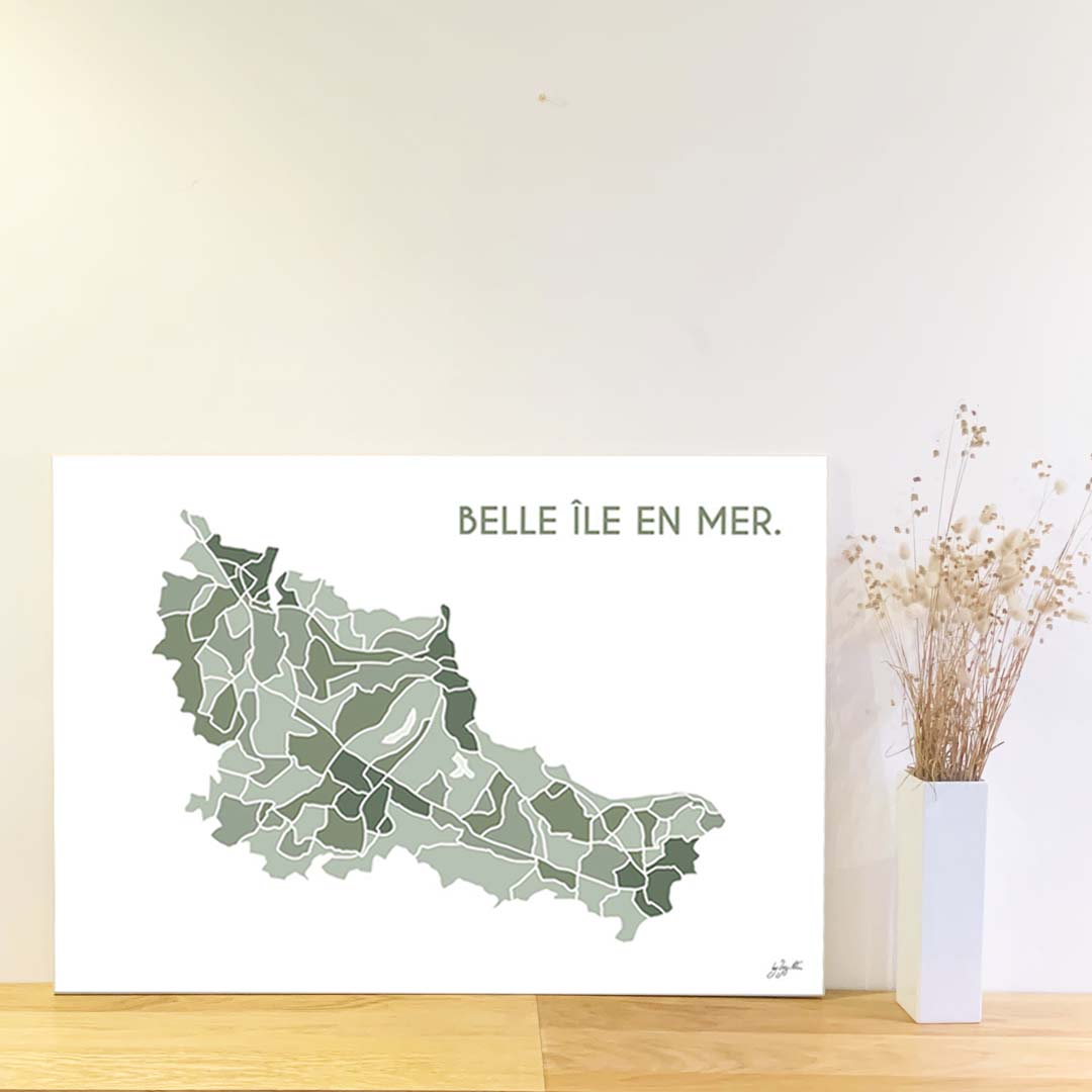Affiche Belle-Île Bretagne – décoration murale inspirée des paysages marins et de l’océan Atlantique.