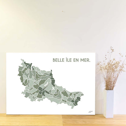 Affiche Belle-Île Bretagne – décoration murale inspirée des paysages marins et de l’océan Atlantique.