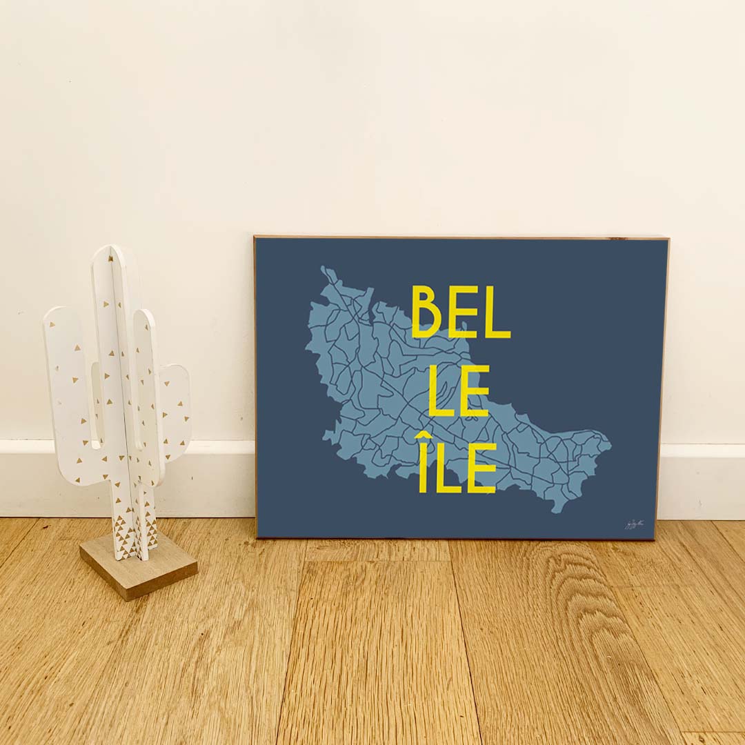 Affiche Belle-Île Bretagne – décoration murale inspirée des paysages marins et de l’océan Atlantique.