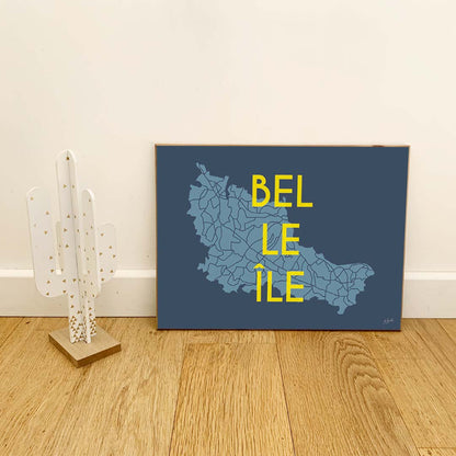 Affiche Belle-Île Bretagne – décoration murale inspirée des paysages marins et de l’océan Atlantique.