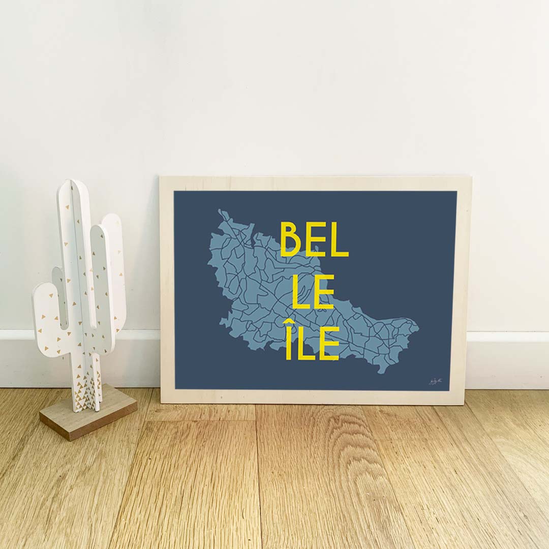 Affiche Belle-Île Bretagne – décoration murale inspirée des paysages marins et de l’océan Atlantique.