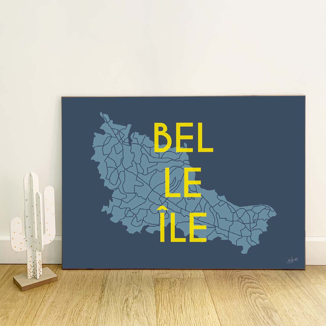 Affiche Belle-Île Bretagne – décoration murale inspirée des paysages marins et de l’océan Atlantique.