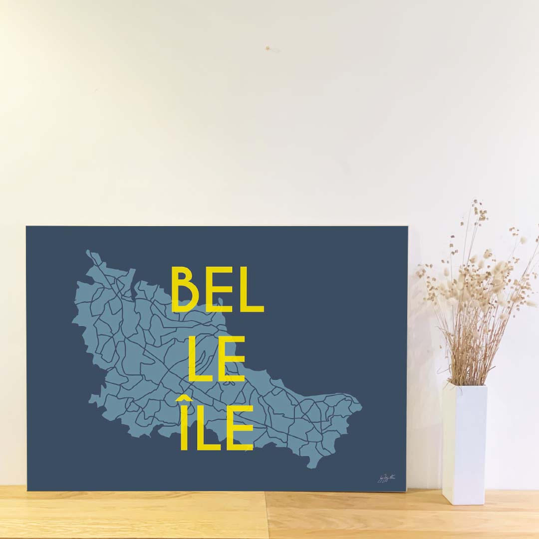 Affiche Belle-Île Bretagne – décoration murale inspirée des paysages marins et de l’océan Atlantique.
