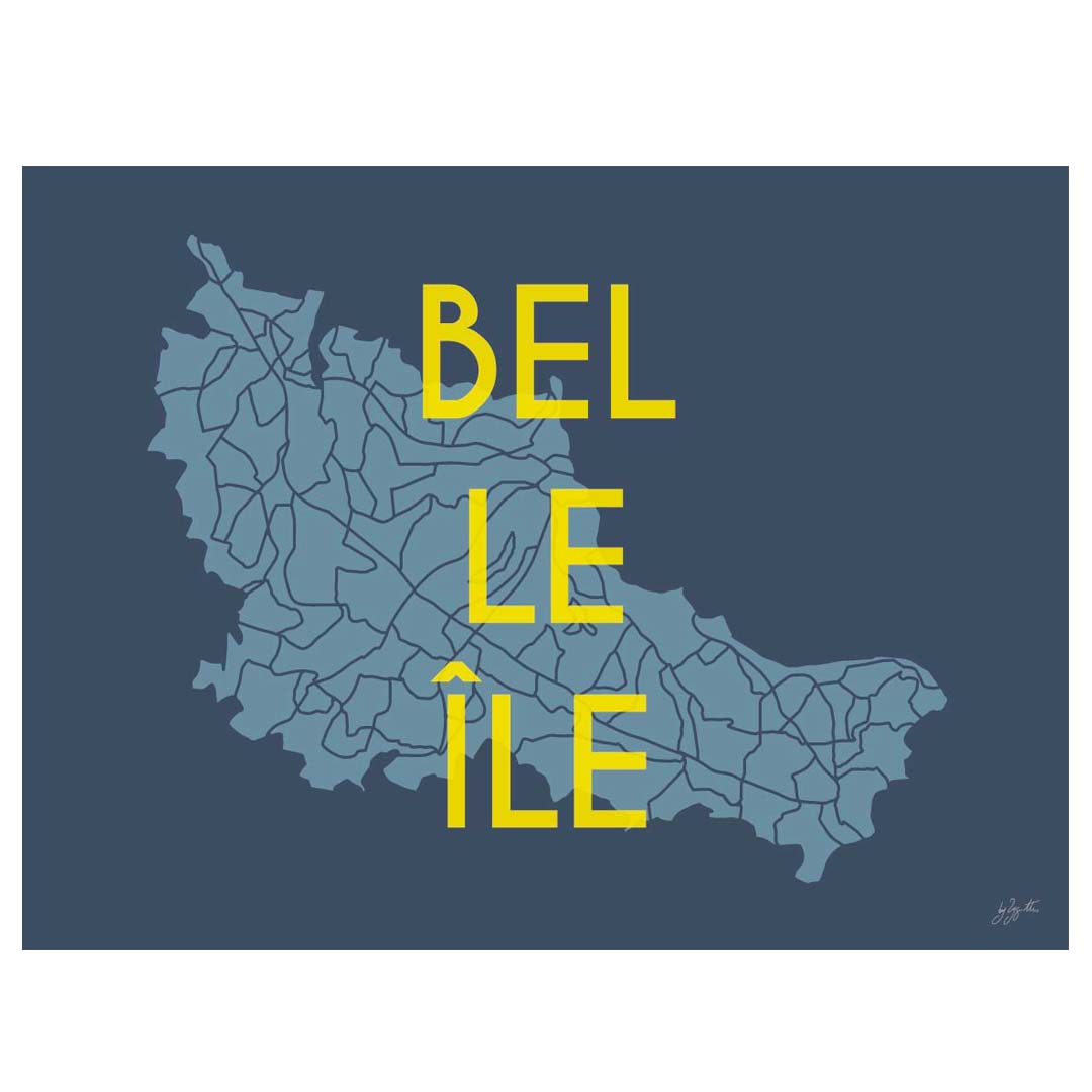 Affiche Belle-Île Bretagne – décoration murale inspirée des paysages marins et de l’océan Atlantique.