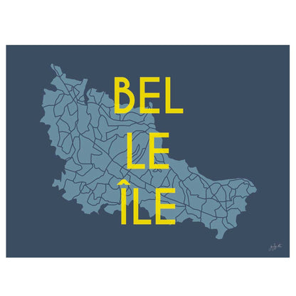 Affiche Belle-Île Bretagne – décoration murale inspirée des paysages marins et de l’océan Atlantique.