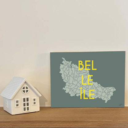 Affiche Belle-Île Bretagne – décoration murale inspirée des paysages marins et de l’océan Atlantique.