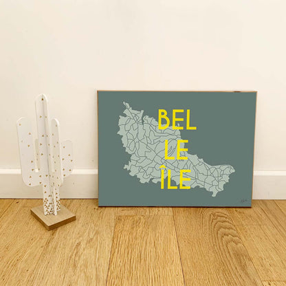 Affiche Belle-Île Bretagne – décoration murale inspirée des paysages marins et de l’océan Atlantique.