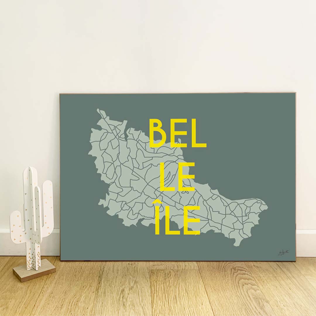 Affiche Belle-Île Bretagne – décoration murale inspirée des paysages marins et de l’océan Atlantique.