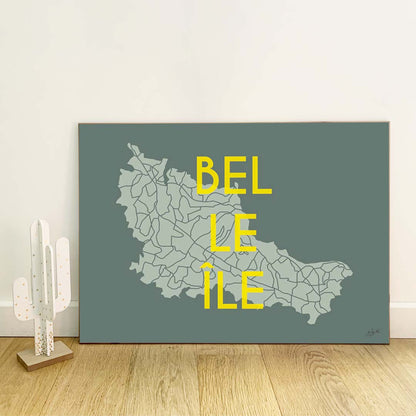 Affiche Belle-Île Bretagne – décoration murale inspirée des paysages marins et de l’océan Atlantique.