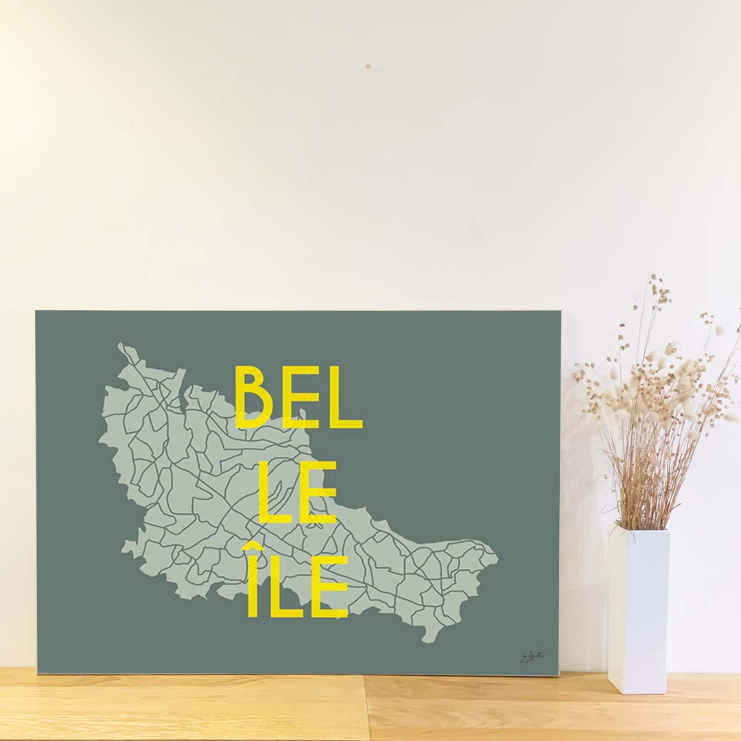 Affiche Belle-Île Bretagne – décoration murale inspirée des paysages marins et de l’océan Atlantique.