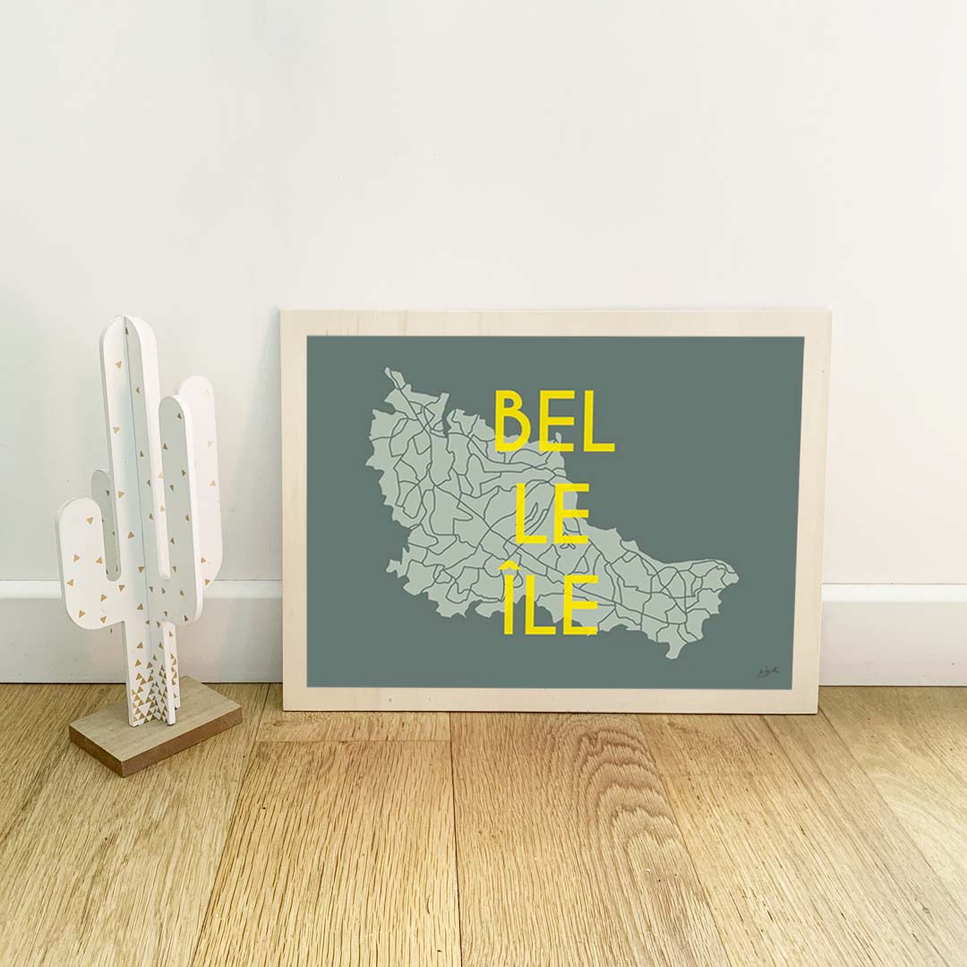 Affiche Belle-Île Bretagne – décoration murale inspirée des paysages marins et de l’océan Atlantique.