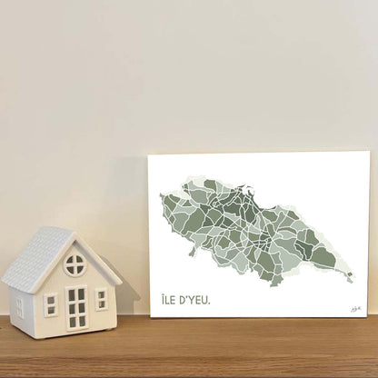Affiche Île d’Yeu Vendée – décoration murale inspirée des criques, de l’océan et des paysages insulaires.