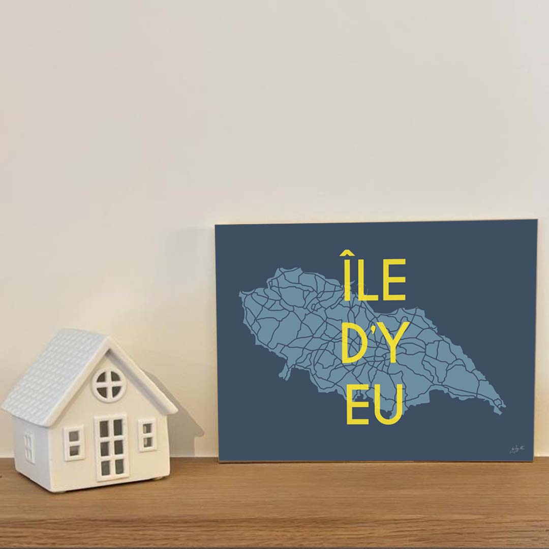 Affiche Île d’Yeu Vendée – décoration murale inspirée des criques, de l’océan et des paysages insulaires.