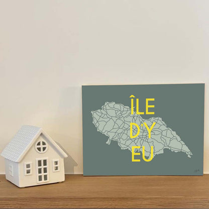 Affiche Île d’Yeu Vendée – décoration murale inspirée des criques, de l’océan et des paysages insulaires.