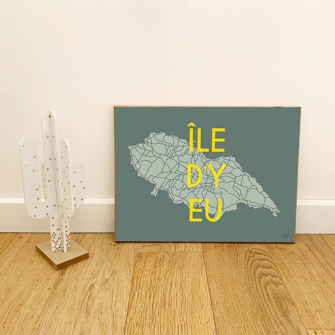 Affiche Île d’Yeu Vendée – décoration murale inspirée des criques, de l’océan et des paysages insulaires.