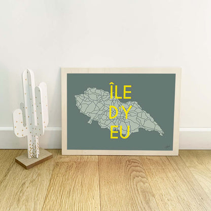 Affiche Île d’Yeu Vendée – décoration murale inspirée des criques, de l’océan et des paysages insulaires