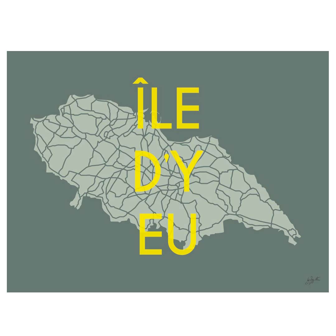 Affiche Île d’Yeu Vendée – décoration murale inspirée des criques, de l’océan et des paysages insulaires.
