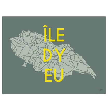 Affiche Île d’Yeu Vendée – décoration murale inspirée des criques, de l’océan et des paysages insulaires.