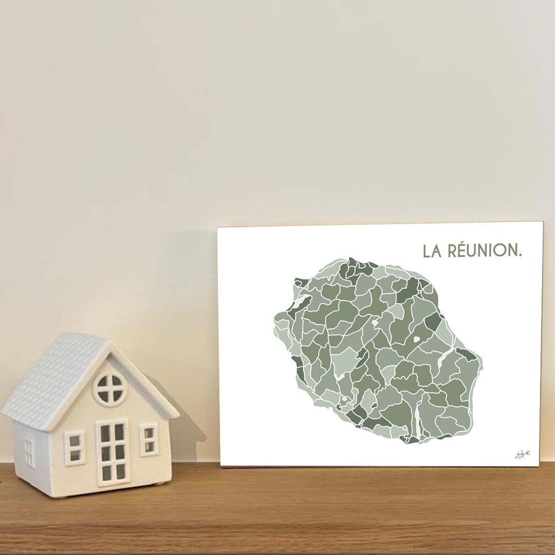 Affiche La Réunion – décoration murale inspirée de l’océan Indien, des lagons et des paysages réunionnais