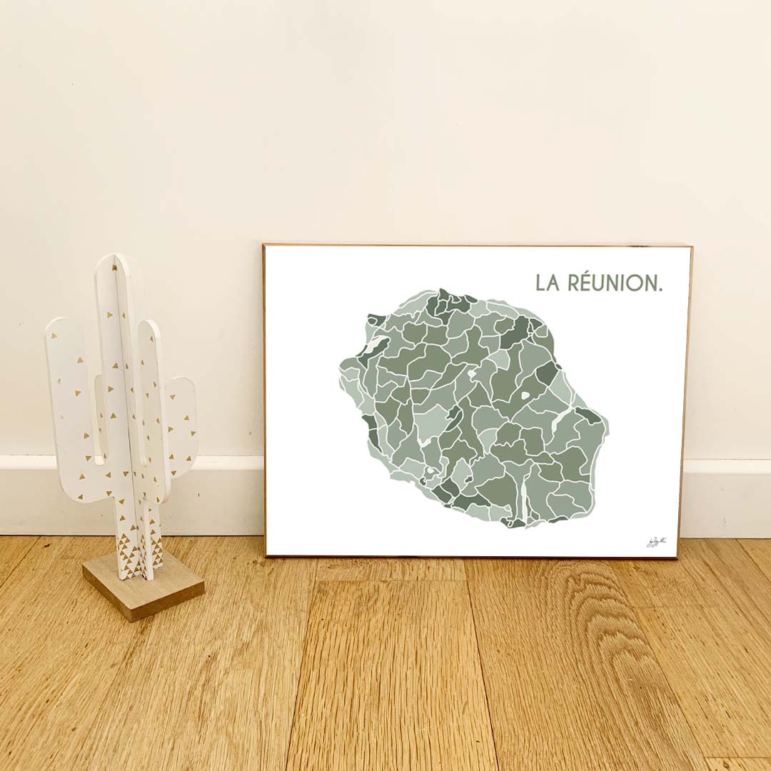 Affiche La Réunion – décoration murale inspirée de l’océan Indien, des lagons et des paysages réunionnais
