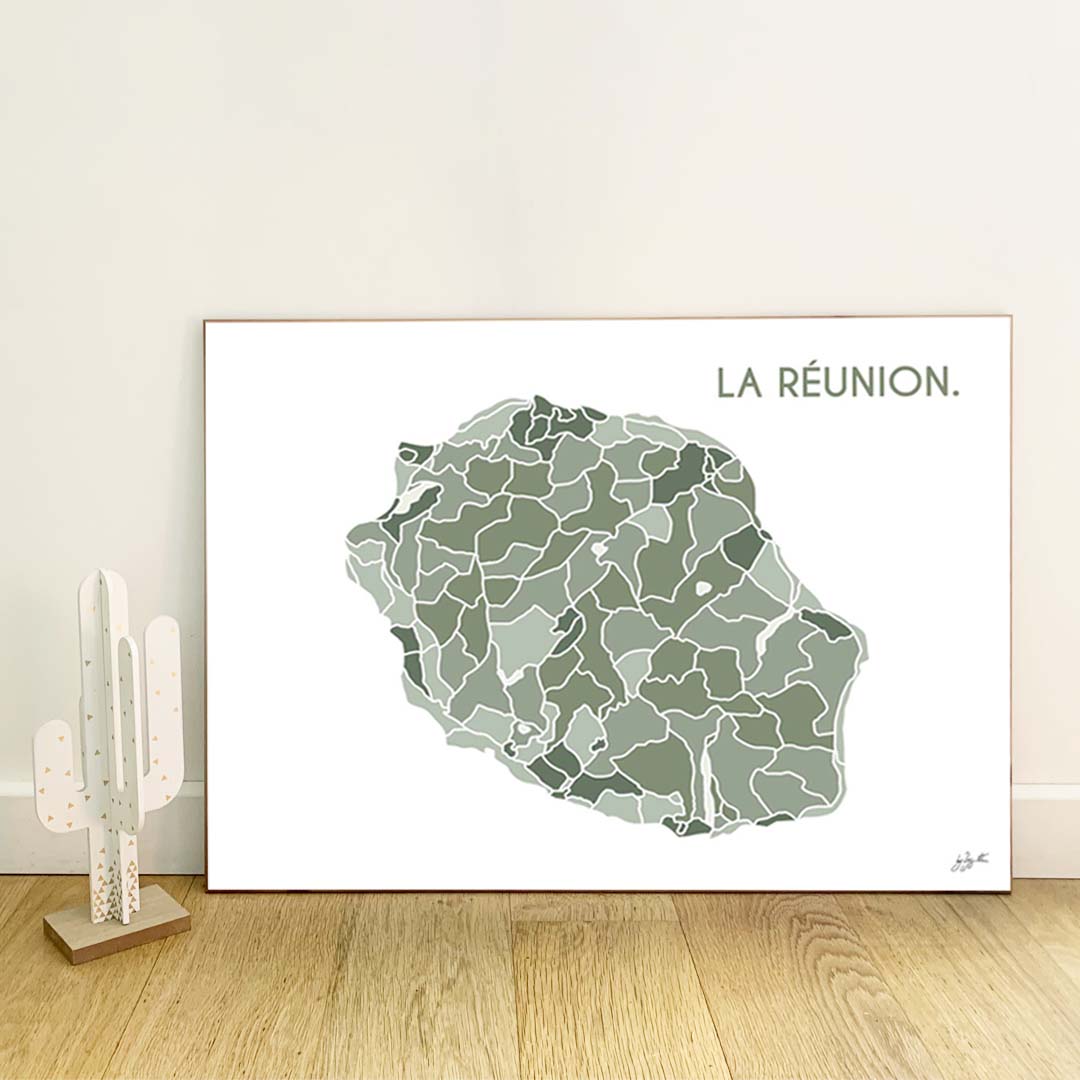 Affiche La Réunion – décoration murale inspirée de l’océan Indien, des lagons et des paysages réunionnais