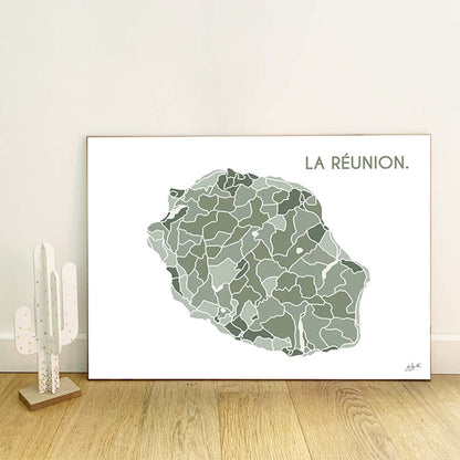 Affiche La Réunion – décoration murale inspirée de l’océan Indien, des lagons et des paysages réunionnais