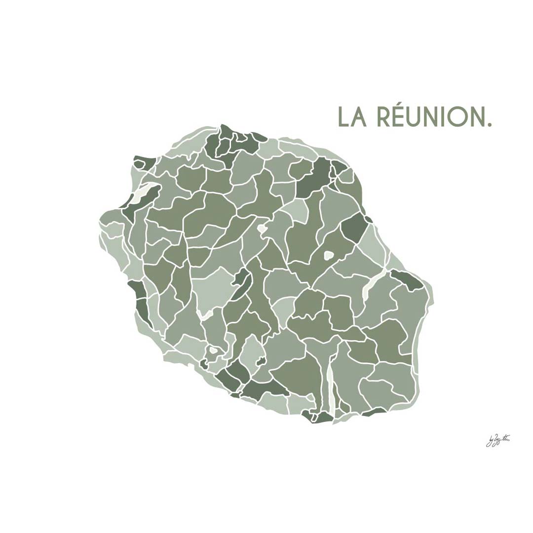 Affiche La Réunion – décoration murale inspirée de l’océan Indien, des lagons et des paysages réunionnais