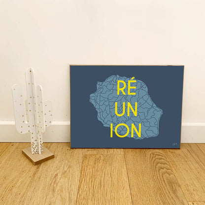 Affiche La Réunion – décoration murale inspirée de l’océan Indien, des lagons et des paysages réunionnais