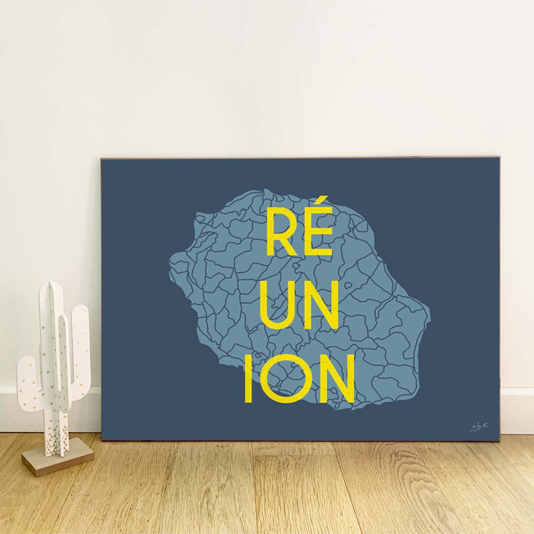 Affiche La Réunion – décoration murale inspirée de l’océan Indien, des lagons et des paysages réunionnais