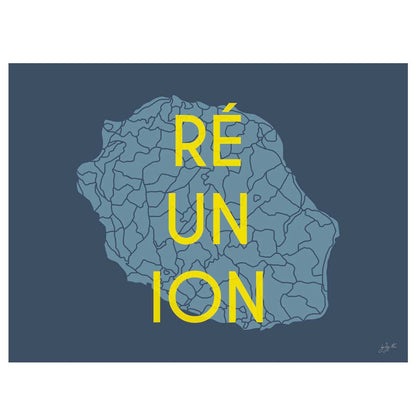 Affiche La Réunion – décoration murale inspirée de l’océan Indien, des lagons et des paysages réunionnais