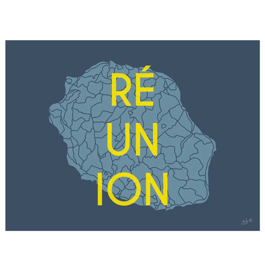 Affiche La Réunion – décoration murale inspirée de l’océan Indien, des lagons et des paysages réunionnais