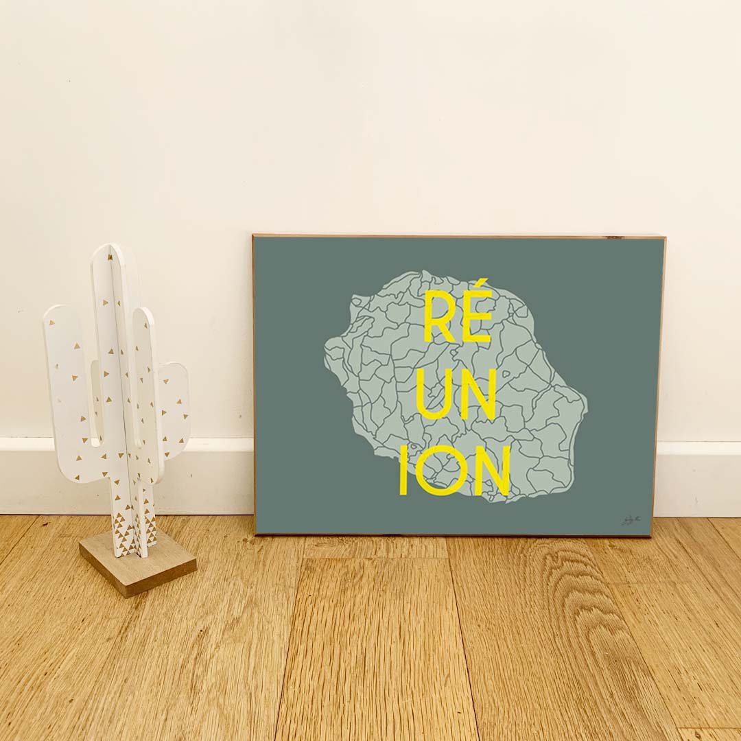 Affiche La Réunion – décoration murale inspirée de l’océan Indien, des lagons et des paysages réunionnais