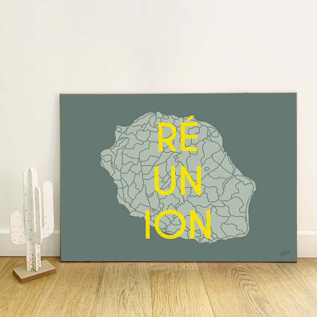 Affiche La Réunion – décoration murale inspirée de l’océan Indien, des lagons et des paysages réunionnais