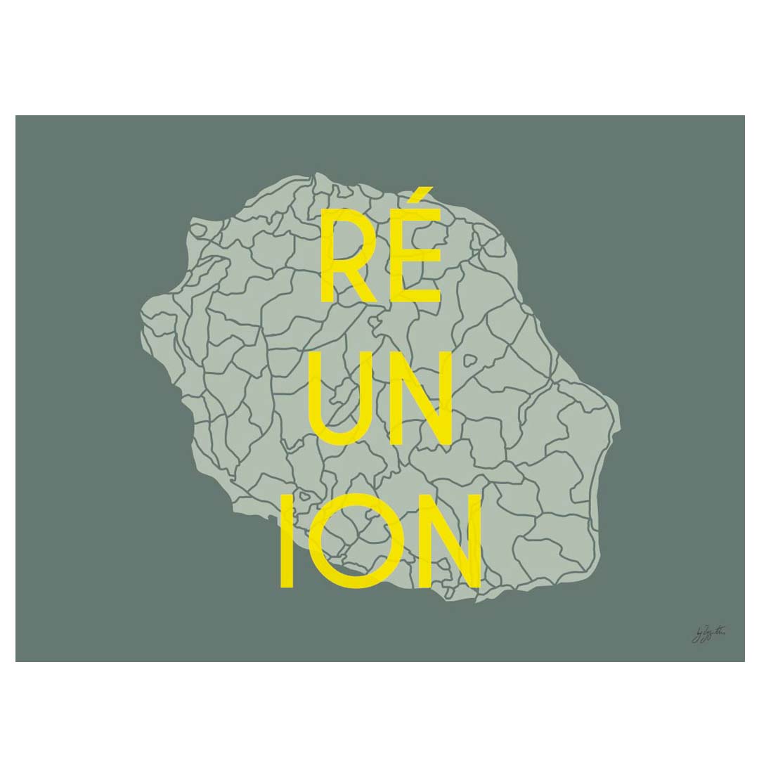 Affiche La Réunion – décoration murale inspirée de l’océan Indien, des lagons et des paysages réunionnais