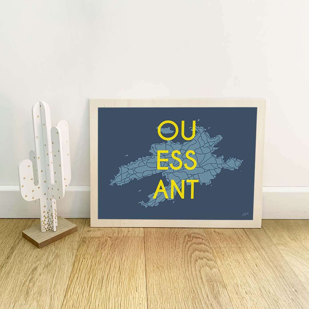 Affiche Ouessant Bretagne – décoration murale inspirée des falaises, de l’océan et de la Bretagne sauvage.  
