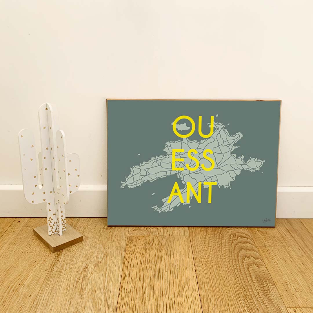 Affiche Ouessant Bretagne – décoration murale inspirée des falaises, de l’océan et de la Bretagne sauvage.  